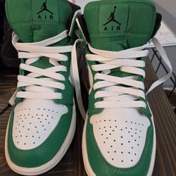 Jordan 1 Mid Lucky Green-worn Once-size 8