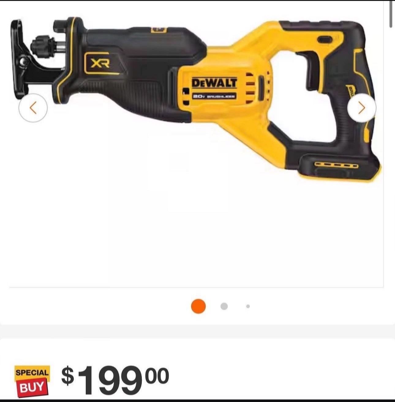 20V MAX XR Cordless Brushless Reciprocating Saw (Tool Only)