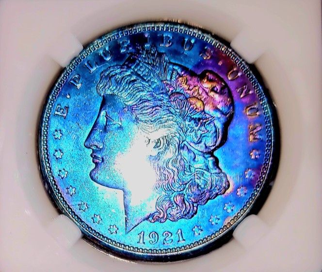 1921-D Morgan SILVER Dollar MS66