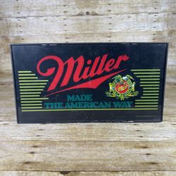 Vintage Miller Beer Sign Lighted Made the American Way