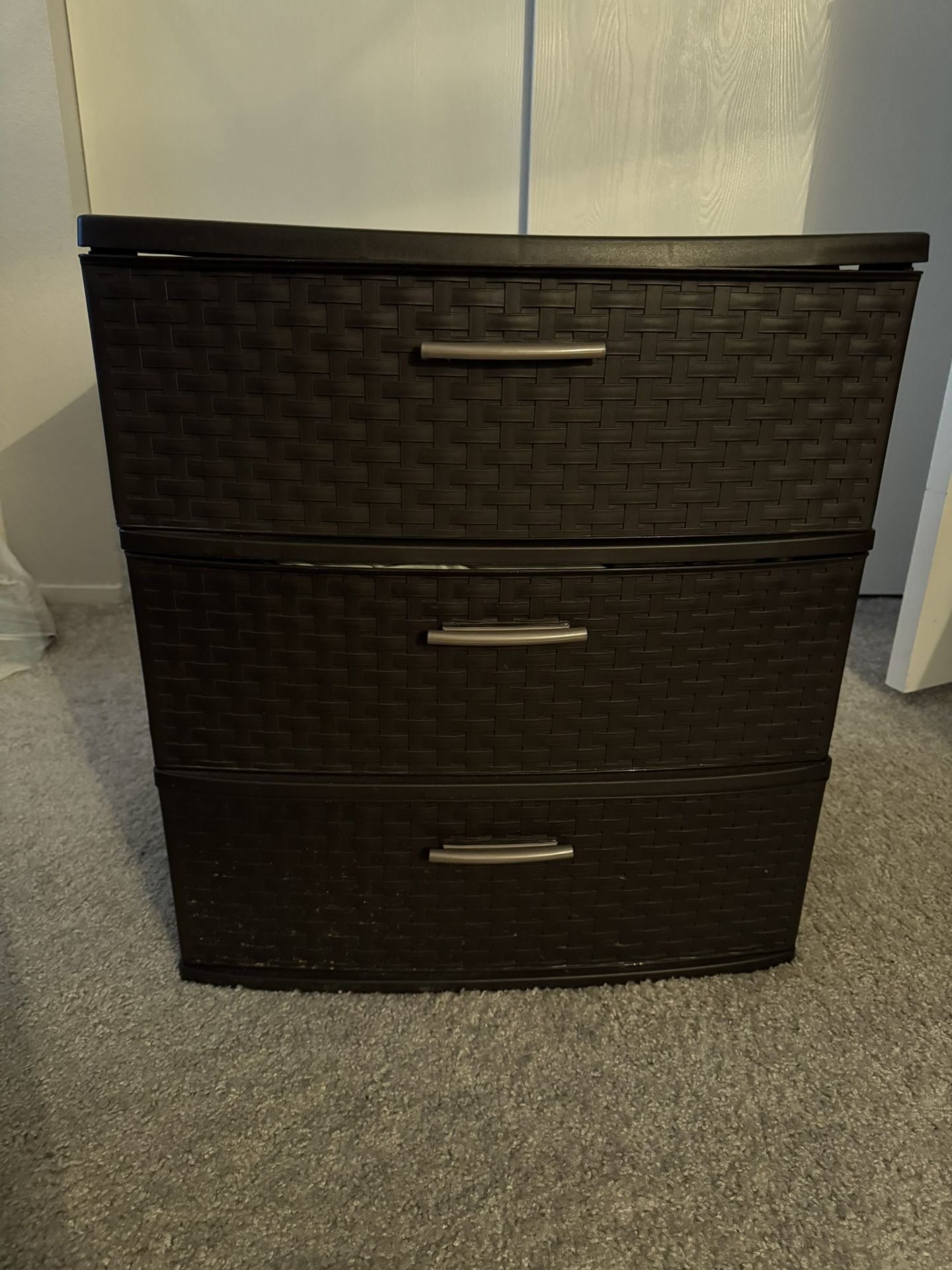 3 Drawer Wide Weave Dresser Plastic 