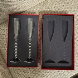 Pair Of Baccarat Champagne Flutes