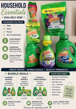 Household Essential Bundles $18-40.
