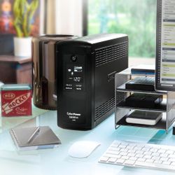 CyberPower CP1000AVRLCD Intelligent LCD UPS Battery Backup and Surge Protector, 1000VA/600W, 9 Outlets, AVR, Mini-Tower, UL Certified