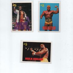 1989 Classic 3 Card Wrestling Lot Hulk Hogan, Randy Savage