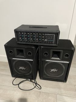 Vintage Peavey XR 400B Mixer Amp And 2 112HC Peavey Speakers