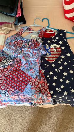 Girls size 7 July 4th dresses