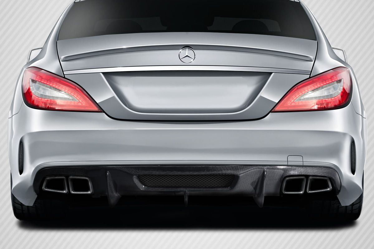 Blemished 2012-2018 Mercedes W218 CLS63 Carbon AF-1 Rear Diffuser ( CFP ) - 1 Piece