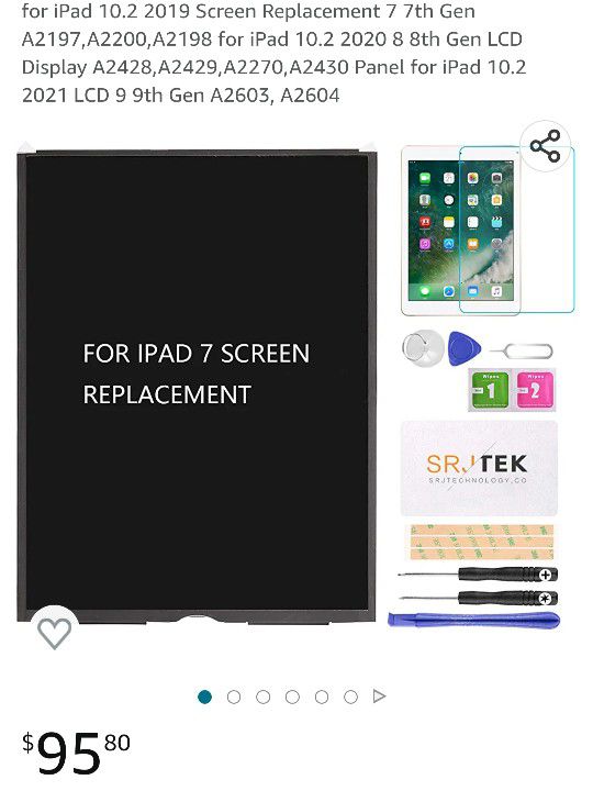  for iPad 10.2 2021 Screen Replacement for iPad 9 9th