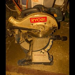 RYOBI COMPOUND MITRE SAW W BLADES 