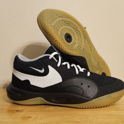 Size 9.5 - Nike Hyperquick Black White Flat Silver