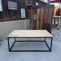 ✨Refinished West Elm Industrial Mango Wood Coffee Table! 