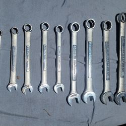 9 Craftsman Metric 12 Point Combination Open End Wrench Set VV Series USA