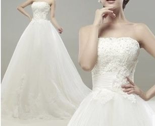 Simple Wedding Dress High Lace