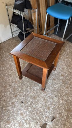 Side table glass top