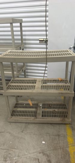 Heavy Duty Plastic Utility Shelving Unit 2 pieces