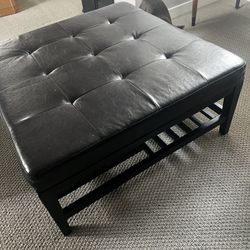 Leather Ottoman 