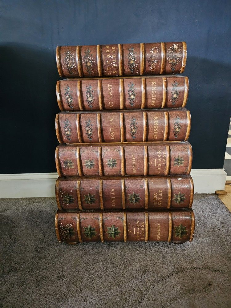 Wooden Books Drawers Stack