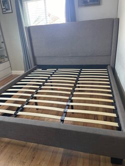 Cal king frame and mattress