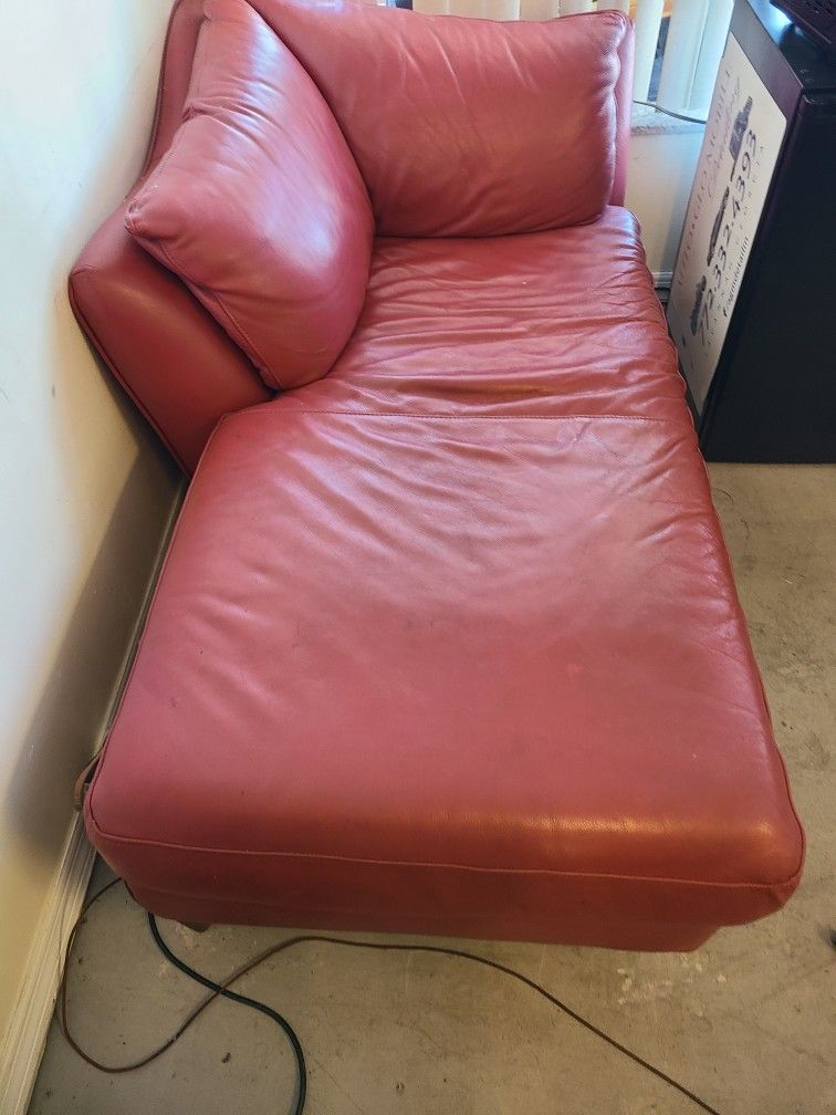 Red Leather Couch