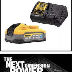 Dewalt 5 ah Power Stack Battery and Charger 