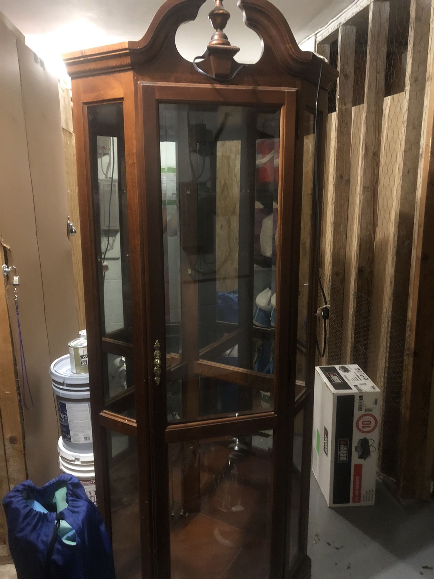 Glass Corner Curio Cabinet