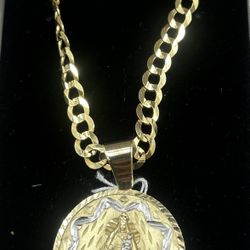 14kt Gold Chain & Pendant …