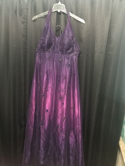 Purple long party dress