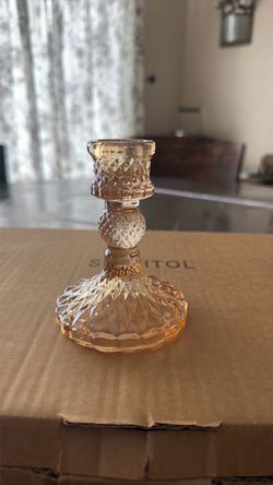 Glass candlestick holders