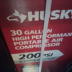 Brand new Husky30 gallon air compressor Brand new $350 or highest offer