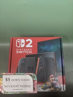 Nintendo Switch 2 Brand New Mario Kart Bundle - 5 Dollars Down No Credit Needed! 