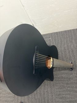 Right handed Black Matte Acoustic-Electric Cutaway Guitar (rare 7 string!)