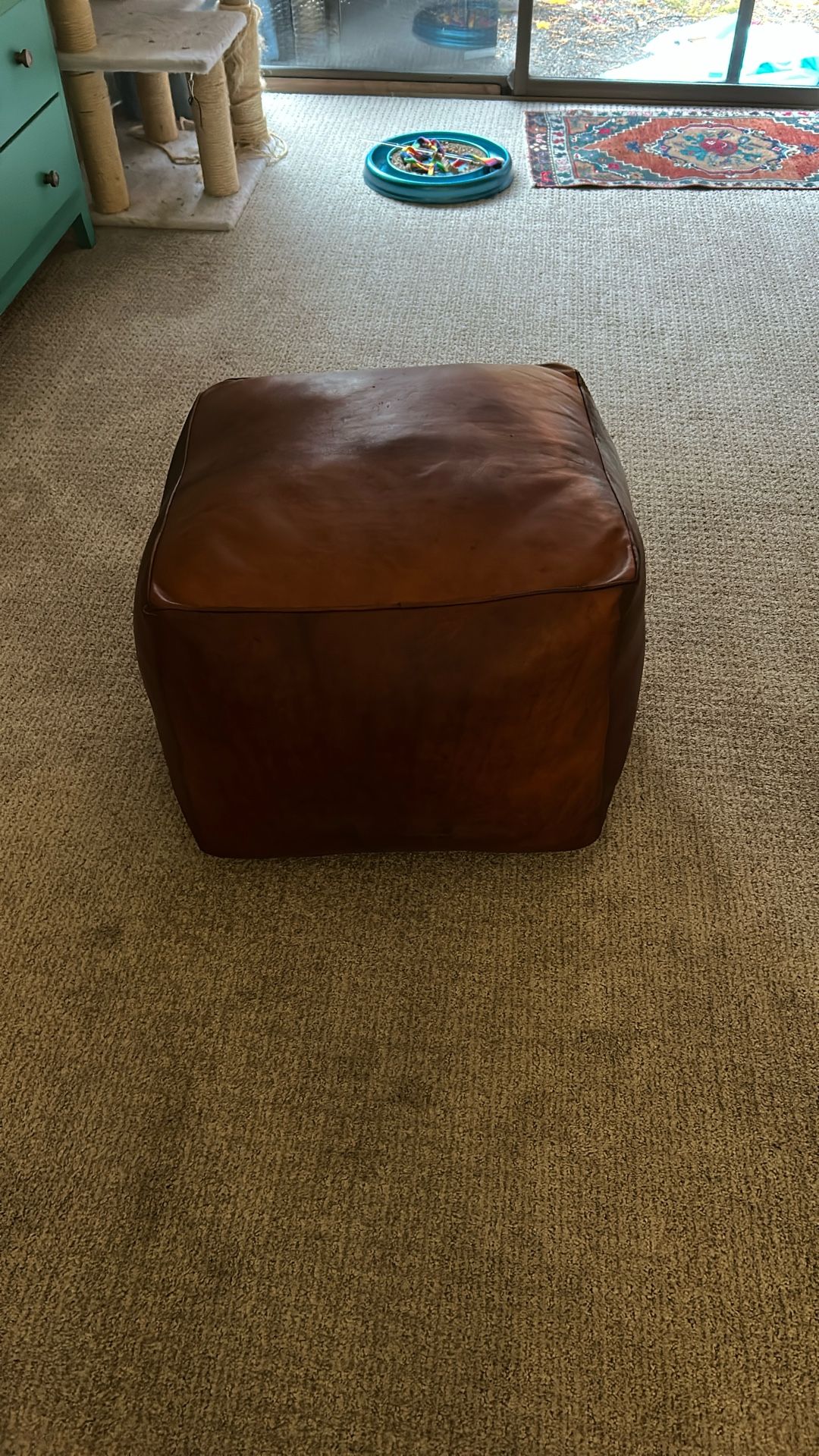 Leather Pouf/stool