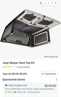 Jeep wrangler 2 door hard top