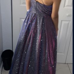 Glitter Purple Gown Dress