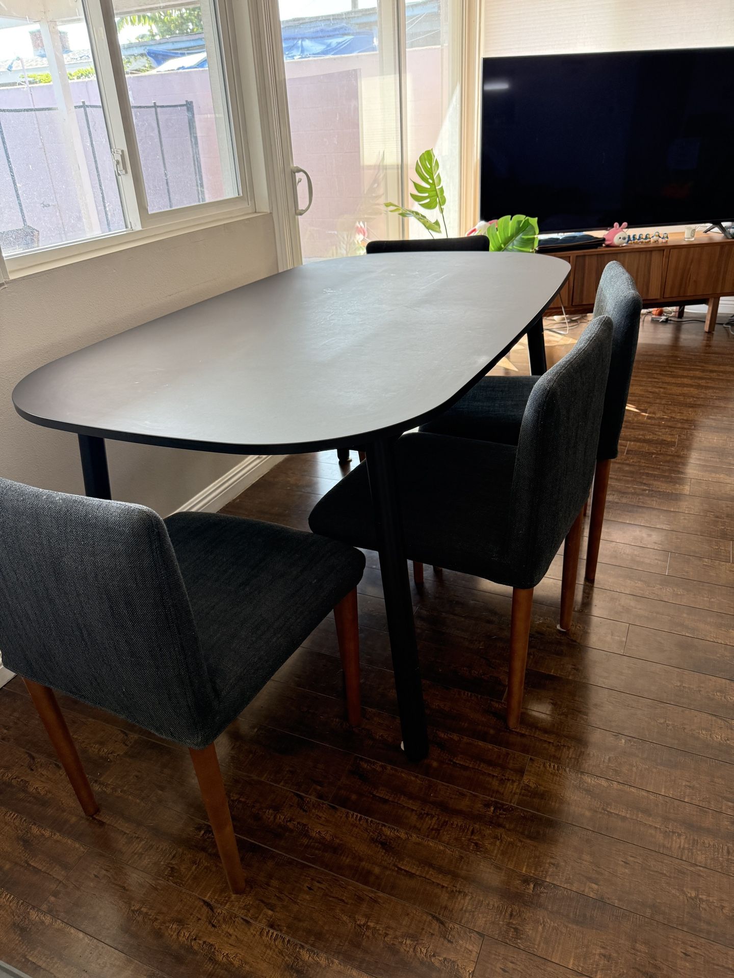 Matte Black VEDBO Ikea Dining Table