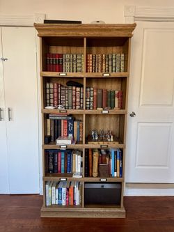 Oak Finish Bookcase