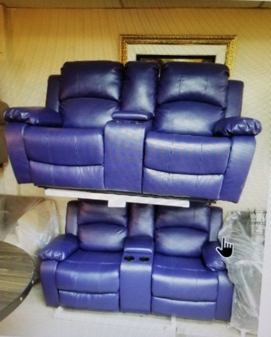 New 2 Pcs Sofas Reclining Set Sample Floor Only $499