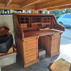 Antique Desk And Chair - Leopold Mfg