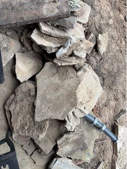 Flagstone pavers stepping stones garden