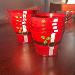 Hand Painted Santa Buckets 