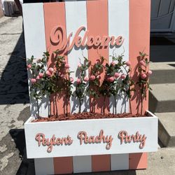 Welcome Sign Planter box