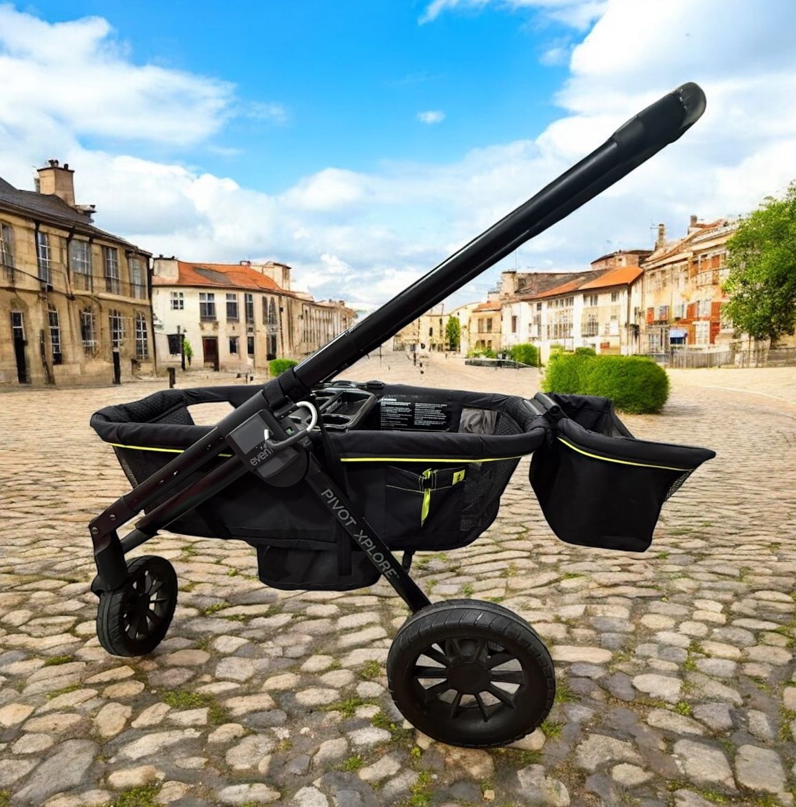 Evenflo Pivot Xplore All-Terrain Stroller Wagon (Wayfarer Black), Unisex,