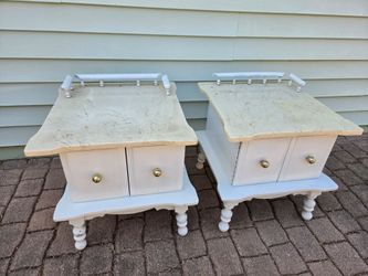 Marble top nightstands