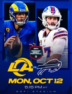 Monday Night Football. Rams vs. Bills