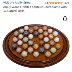 Solitaire Board Game With Marbles