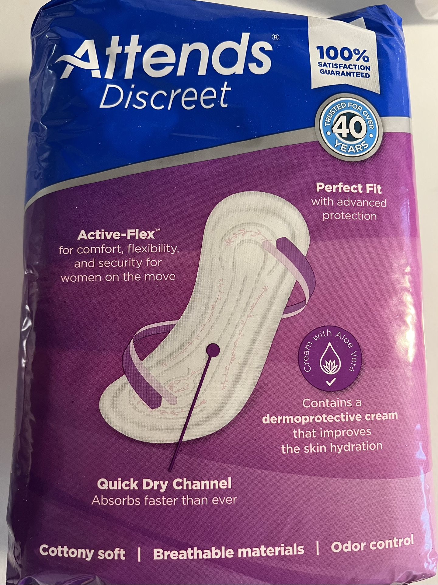 attends discreet bladder control pads 20 count