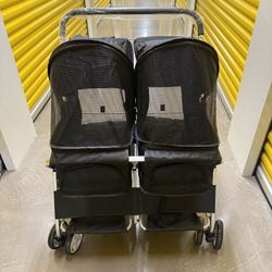 Brand New Double Pet Stroller Foldable Stroller 2 Dogs or Cats Twin Travel Cart