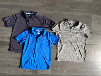 Lot of 3 boys quick dry school uniform polo shirts size 8 and 10