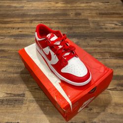Nike Dunk Low Red and White Sneakers